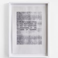 Kendell Geers, "After Hans Arp" (1994)