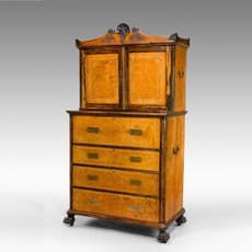 An Anglo Chinese secretaire bookcase