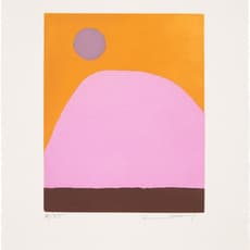 Etel Adnan, Pink Whale (2017) by Etel Adnan