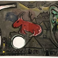 Marc Chagall, Marc Chagall lithograph Derrière le miroir 1950 (1950)