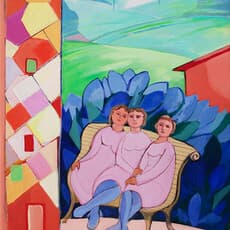 Cícero Dias, Figuras no banco. / Figures on the bench. (1983)