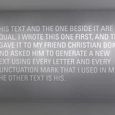 Micah Lexier in collaboration with Christian Bök