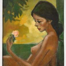 Guido Aloise, Nude with Rose (1970)